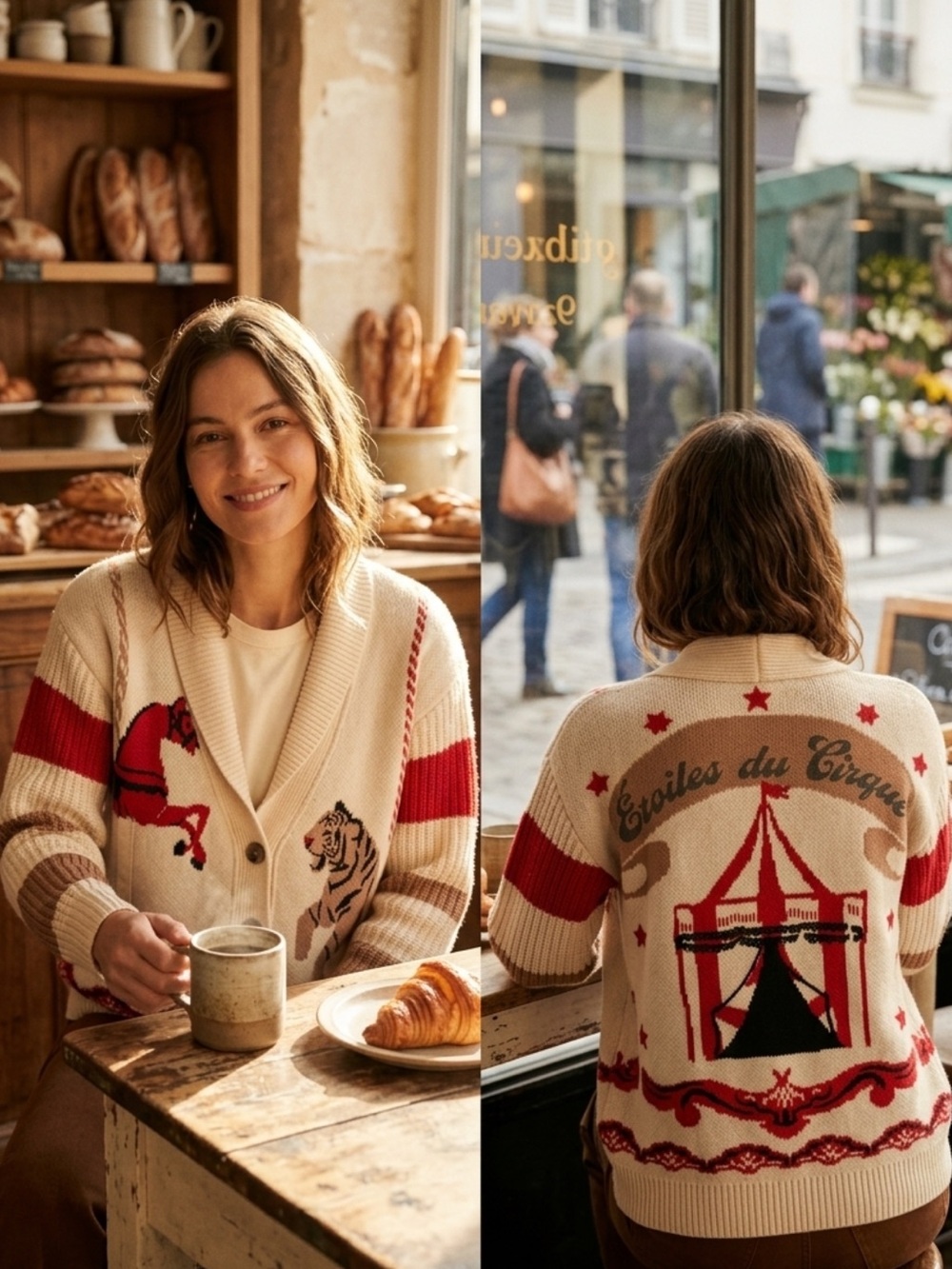 Anthropologie Maeve Etoiles du Cirque Oversized Cardigan